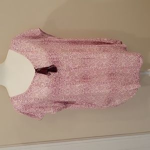 Sonoma Pink Patterned Peasant Blouse